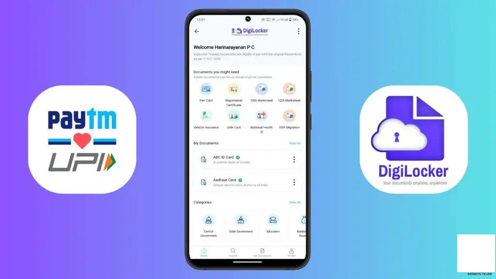 如何將 DigiLocker 開通與 Paytm App？