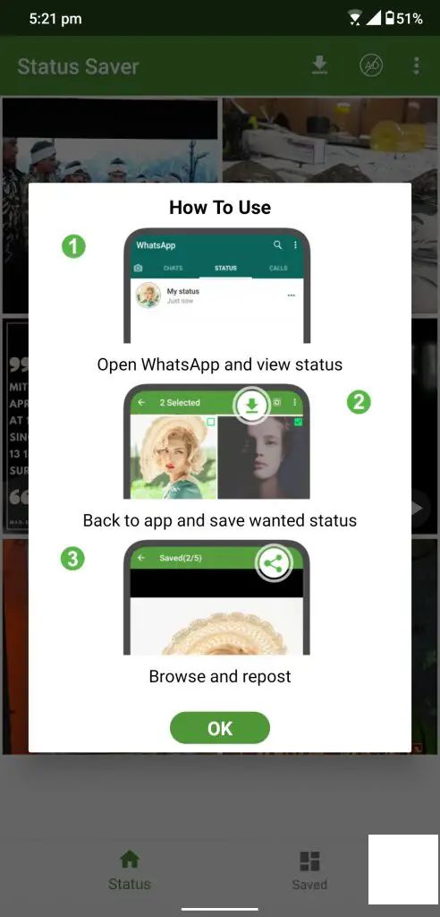 WhatsApp 範例：如何保存 WhatsApp 狀態影片及照片