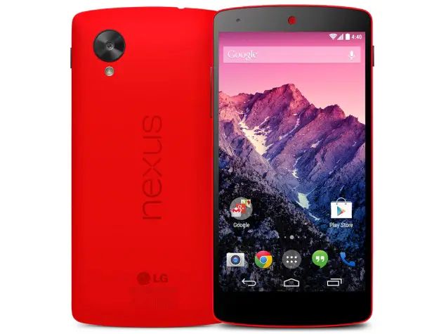 紅色 Google Nexus 5 上市賣在 Google 印度 play 商店