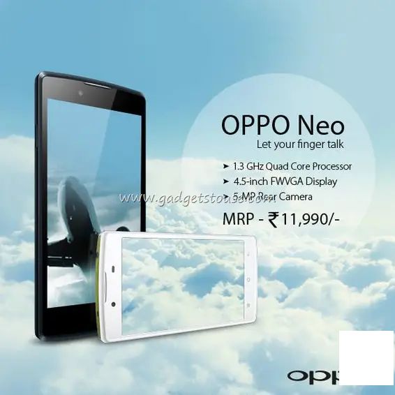 OPPO Neow ith 4.5 吋螢幕及 1.3 GHz 雙核心，售價至 RM11,990