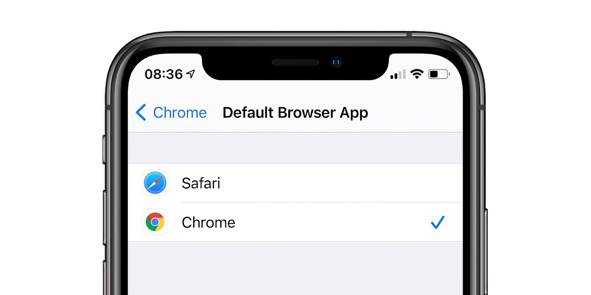 如何將Google Chrome設為iOS 14的默示認測謀器